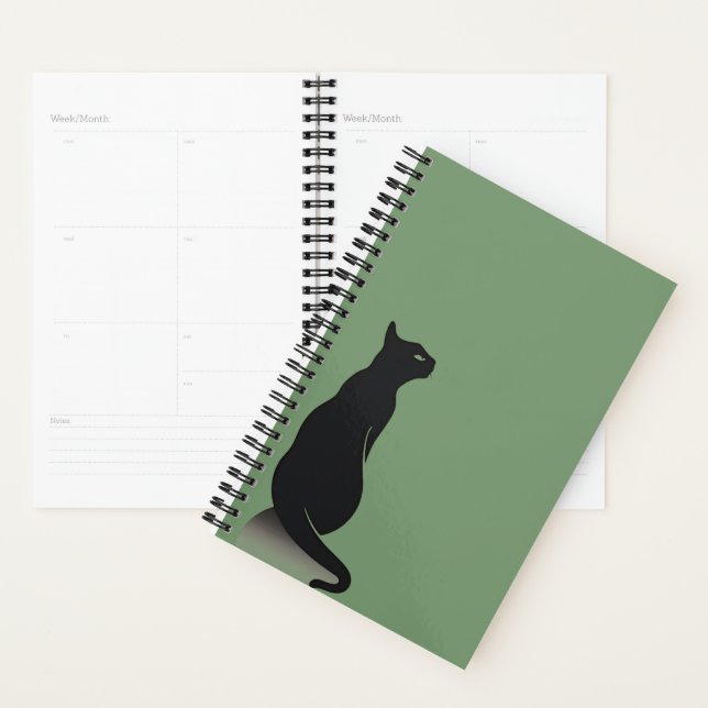 Planificador verde de gato negro (Demostración)