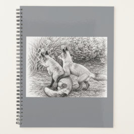 Planificador y cuaderno de tapa dura con dibujo a 