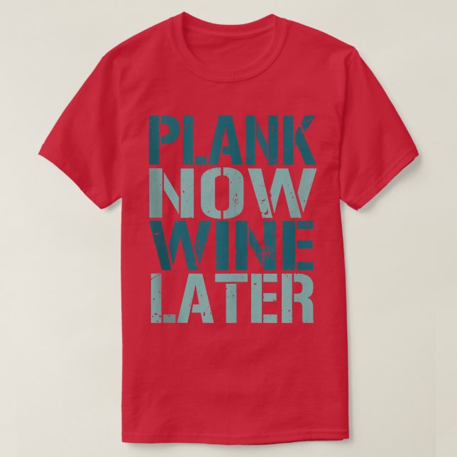 Plank Now Wine Luego Ejercer Fitness Gym Tank Top (Diseño del anverso)
