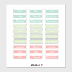 Planner Pegatina Sheet Mono Pastel Rainbow Cute