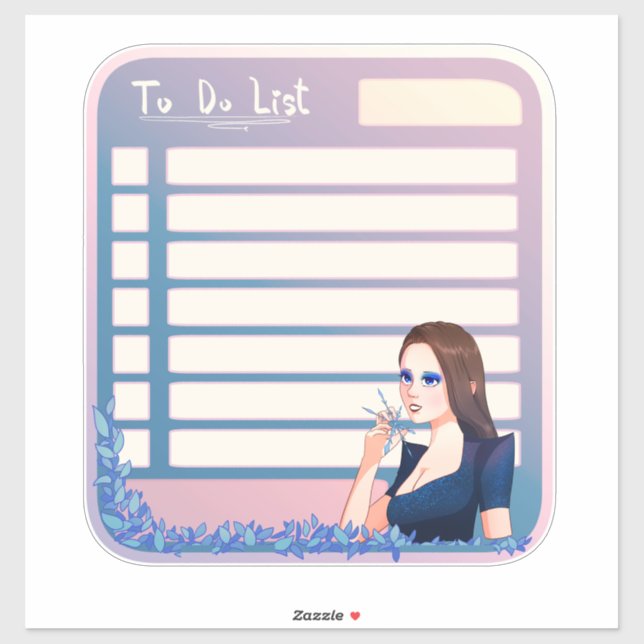 Planner Pegatina To Do List Winter Anime Scrapbook (Hoja)