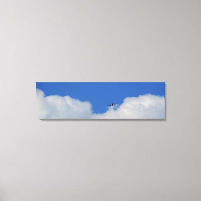 Plano Con Nubes Impresión Panorámica De Canvas (Anverso)