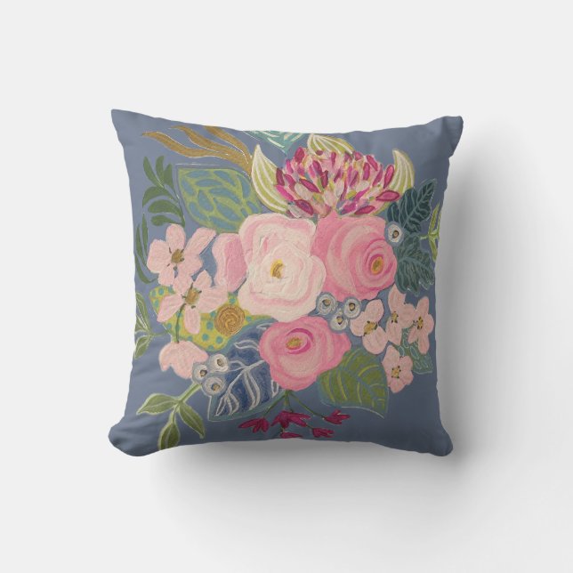 Plano de habitación_Periwinkle Almohada floral azu (Anverso)