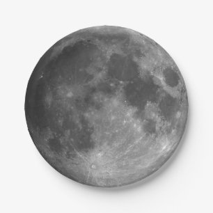 Plano de papel. Luna de fotos 01. Plato de papel