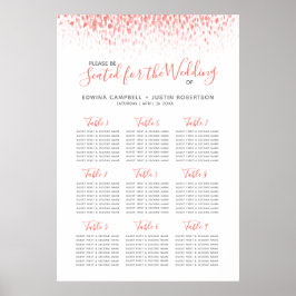 Plano de tabla de bodas de arte de acuarela abstra