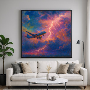 Plano Lightning - Arte de estilo de pintura Pastel