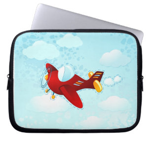 Plano vintage rojo, funda para portátil
