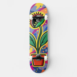 Planta Carnívora Skateboard – Diseño de Arte Urban