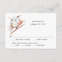 Planta de algodón acuático | RSVP de boda