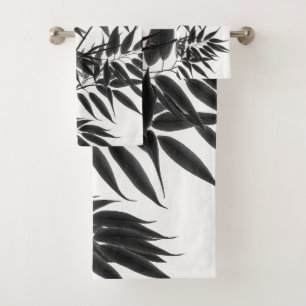 Planta de bambú blanco y negro