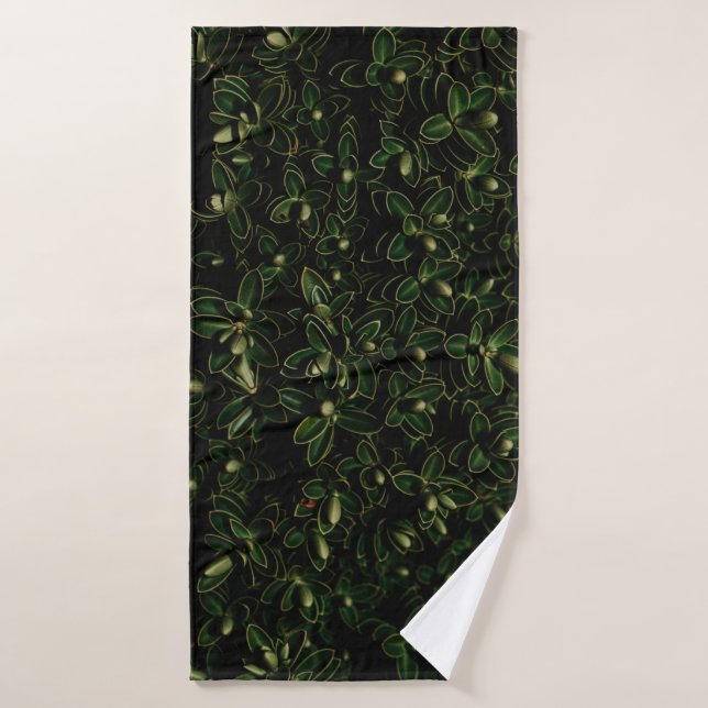 Planta de hoja verde (Toalla de baño)