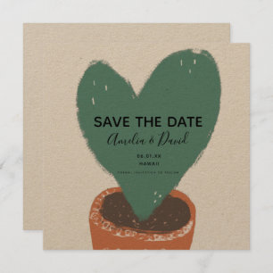 Planta de Hoya de Cactus con la mano para el coraz