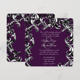 Planta de Huevos Profundos y Elegante Invitación a