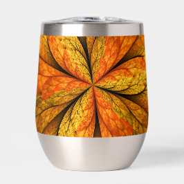 Planta de otoño, hoja de arte fractal abstracta mo