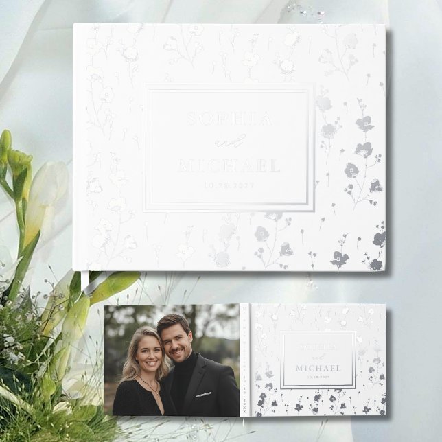 Planta elegante del libro de invitados Floral Whit (Subido por el creador)