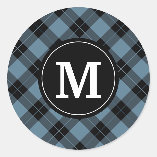 Planta elegante | Pegatinas de Monogramas de vacac (Anverso)