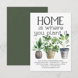 Planta en maceta | Invitación para fiesta de inaug