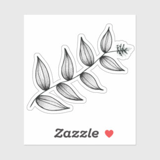 Planta Leafy | Botánico | Plume Pegatina de Salomó