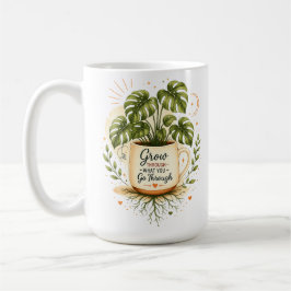 Planta Monstera en taza de café | Taza botánica
