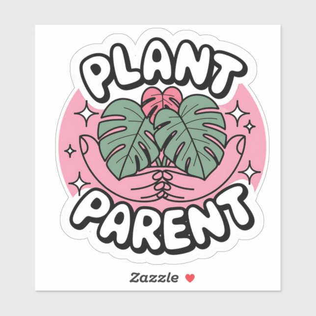 Planta padre con Monstera y Pegatina de espárragos (Hoja)