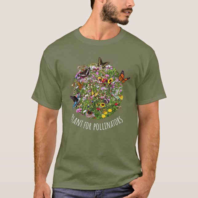 Planta para polinizadores camiseta (Anverso)