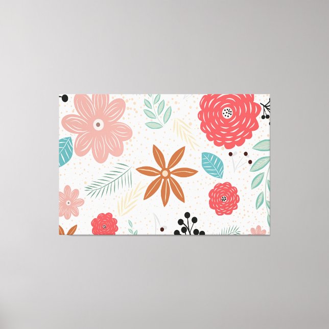 Planta Patrón de fondo de impresión de lienzo esti (Anverso)