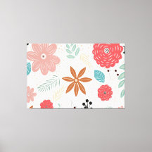 Planta Patrón de fondo de impresión de lienzo esti