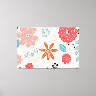 Planta Patrón de fondo de impresión de lienzo esti