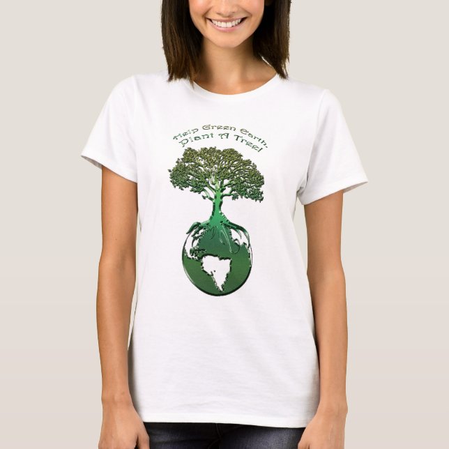 PLANTA UN ÁRBOL Ecología Arte Camisa del Día de la (Anverso)