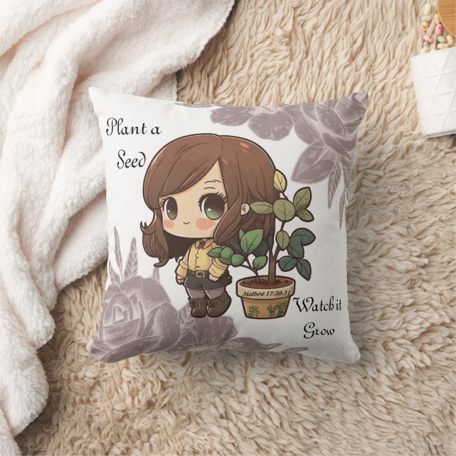 Planta una almohada de diseño de semillas (Manta)