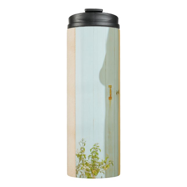 PLANTA VERDE CON VASO CERAMIC JUNTO A MADERA BLANC (Anverso)