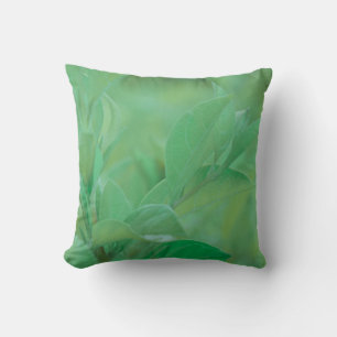 Planta verde pálida deja Cojín decorativo Cushion