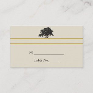 Plantación de roble en tarjetas de plaza Boda de o