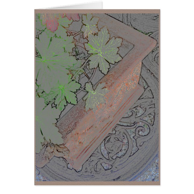 Plantador de la terracota en la tabla del hierro (Frente)