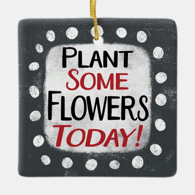 Plantar Algunas Flores Hoy Ornamento (Anverso)