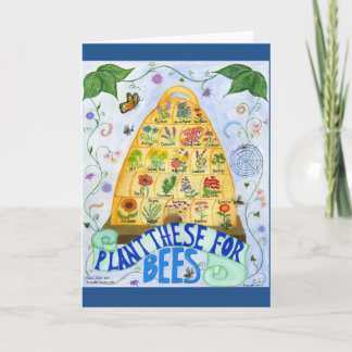 Plantar Esto Para La Tarjeta De Saludo De Las Abej