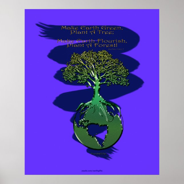 PLANTAR UN Poster Y Poema De Arte FORESTAL (Frente)