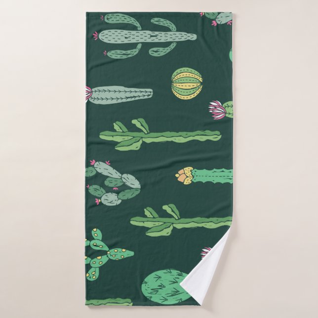 Plantas Cactus: fondo vintage sin foco (Toalla de baño)