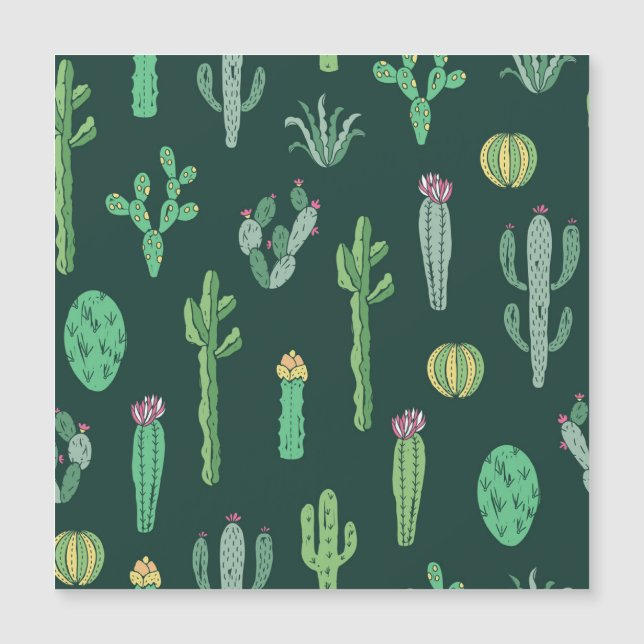 Plantas Cactus: fondo vintage sin foco (Anverso)