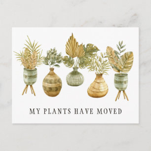Plantas de acuarela Nueva Invitación de movimiento
