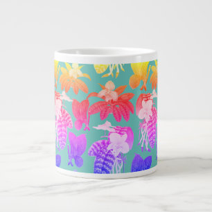 Plantas de casas exóticas tazas de café de patrón