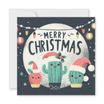 Plantas de Santa Cactus divertidas con los navidad