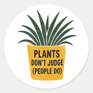 Plantas Divertidas No Juzgan Arte de Sello de Tint