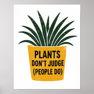 Plantas Divertidas No Juzgan Arte de Sello de Tint