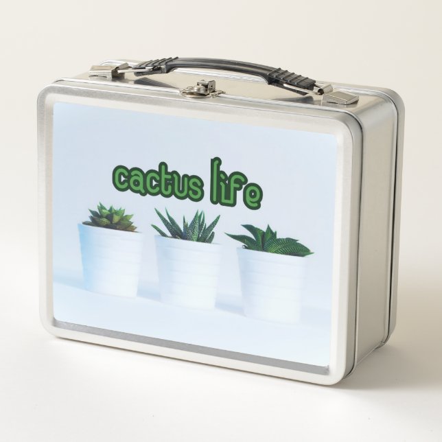 Plantas en macetas de vida de cactus (Anverso)