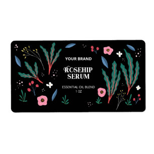 Plantas ilustradas Etiquetas de productos para bot