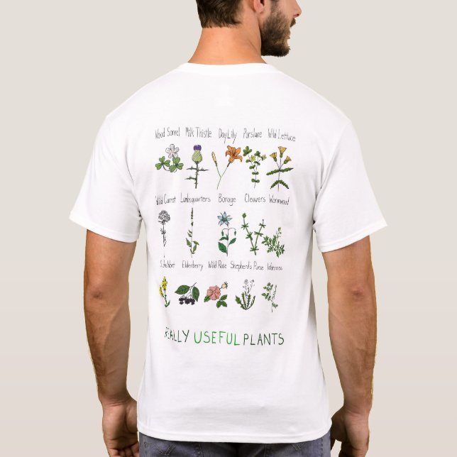 Plantas realmente útiles camiseta de té (Reverso)