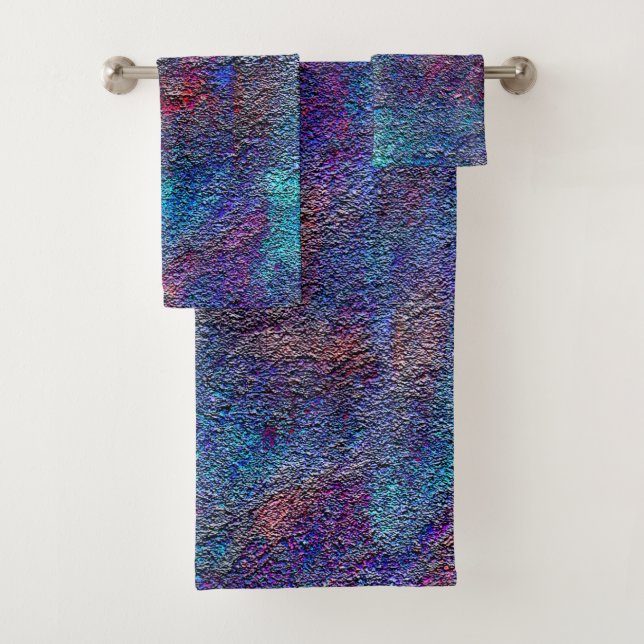 Plantas sobrantes de pintura cian y roja manchadas (In situ)