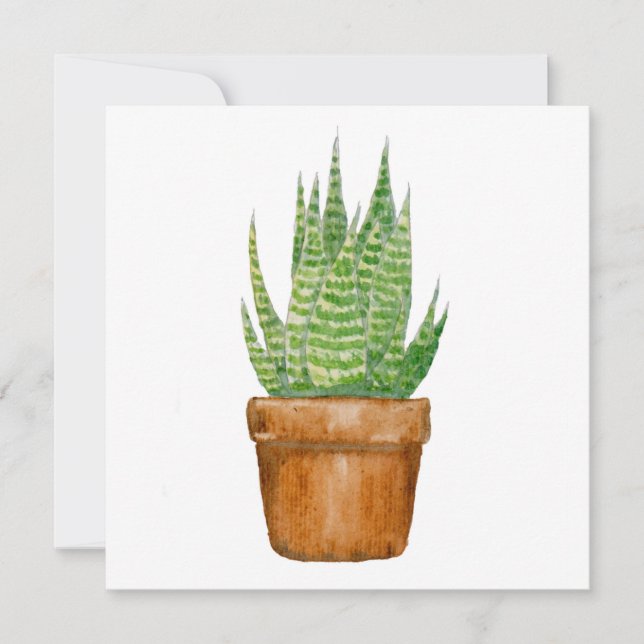 Plantas - tarjeta de saludo plana (Anverso)