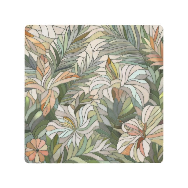 Plantas tropicales Arte digital mosaico (Anverso)